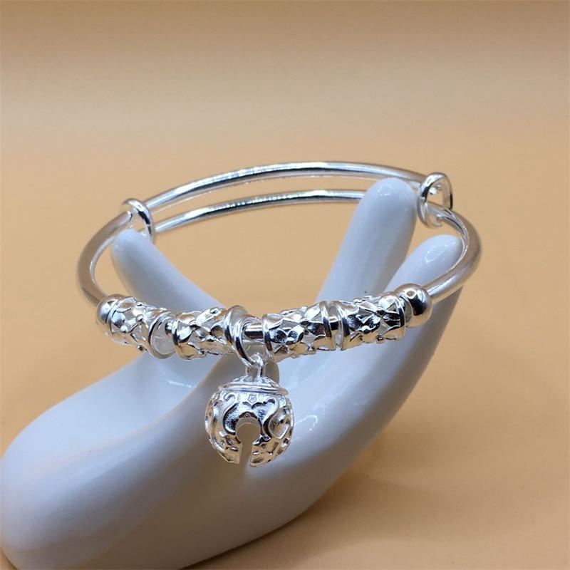 Thai Silver 'MOON & STAR' Bell Bangle