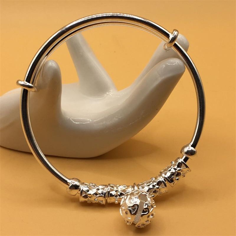 Thai Silver 'MOON & STAR' Bell Bangle