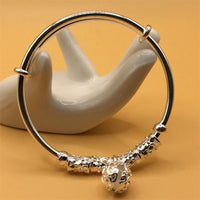 Thumbnail for Thai Silver 'MOON & STAR' Bell Bangle