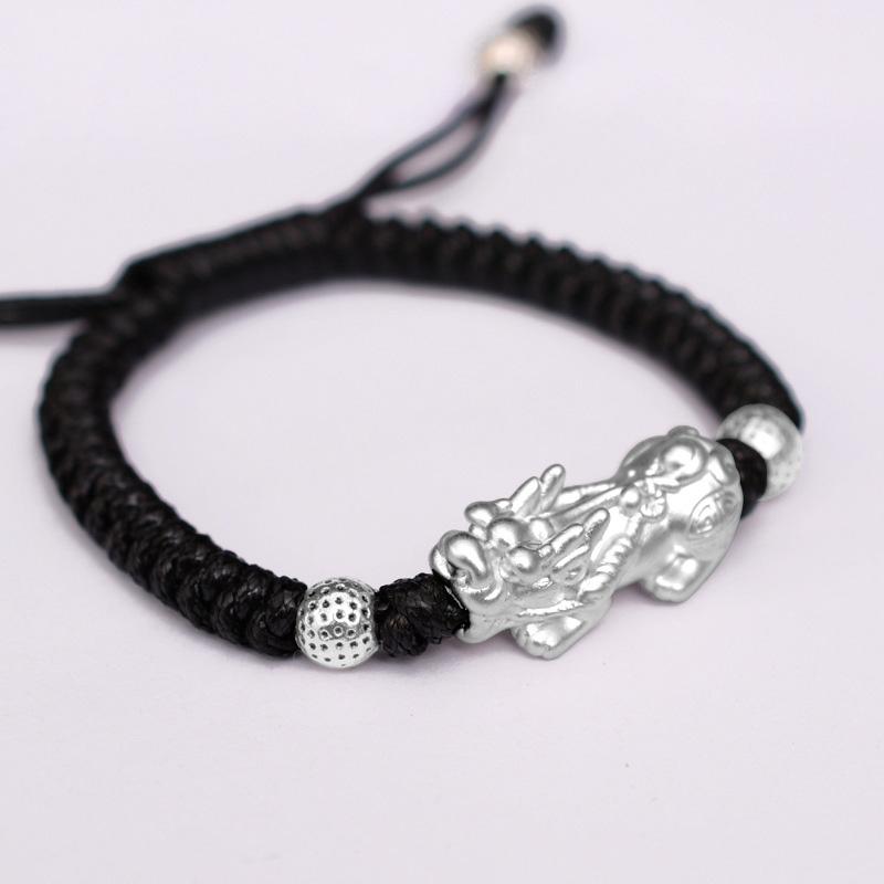 PURE Silver LUCKY FORTUNE  PIXIU Feng Shui Bracelet