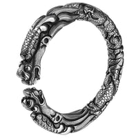 Thumbnail for Ethnic Thai Silver Mexican Double-Headed Serpent Bangle