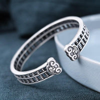 Thumbnail for Ethnic Thai Silver Feng Shui 'Wealth Abacus' Bangle