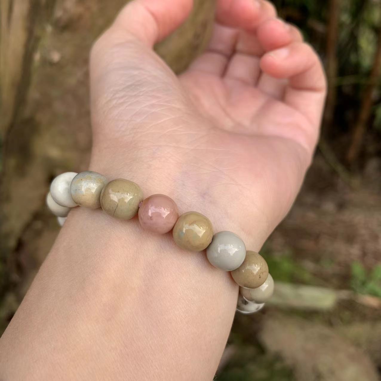 Natural Pastel Alashan Agate Bracelet