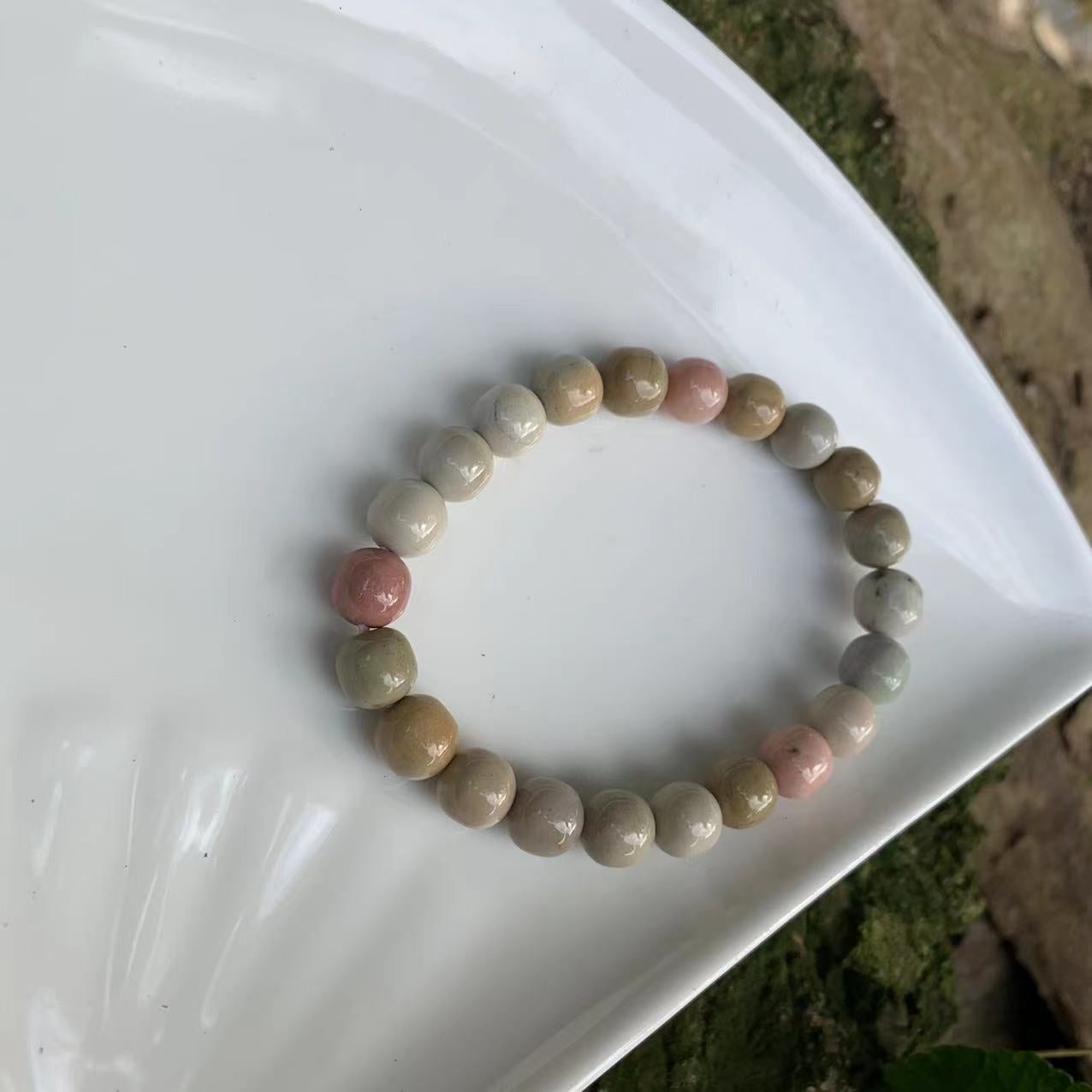 Natural Pastel Alashan Agate Bracelet