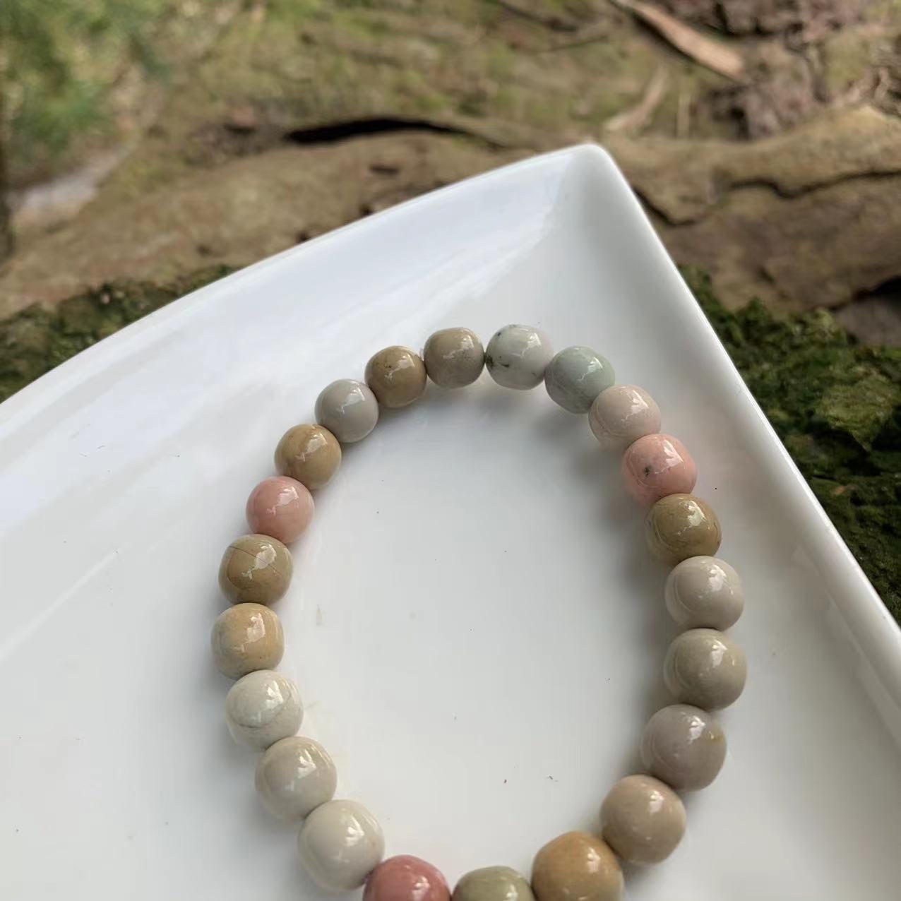 Natural Pastel Alashan Agate Bracelet