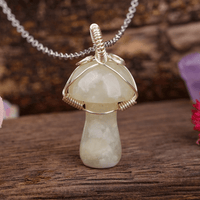 Thumbnail for Natural Stone Toad Stool Mushroom Necklace