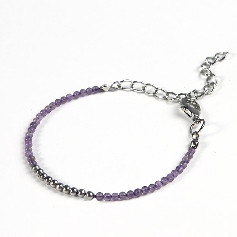 Cutie Pie Miniature NATURAL HEALING GEMSTONE & Steel Bracelet- SAVE $$ on Bundles!