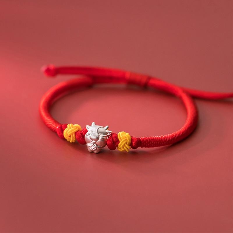 2021 is The Year of the Ox! S990 Pure Silver Chinese Zodiac Bracelet