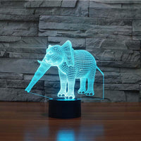 Thumbnail for 3D Hologram Elephant LED Lamp