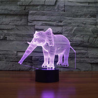 Thumbnail for 3D Hologram Elephant LED Lamp