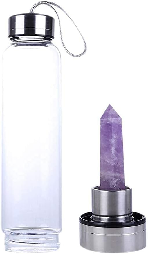Amethyst Crystal Healing Water Bottle