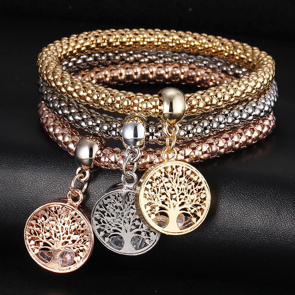 Tree of Life Charm Bracelet with Austrian Crystals-BUY 1,GET 2 FREE for a LIMITED TIME!