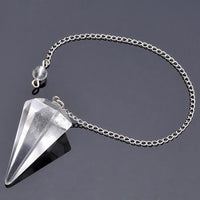 Thumbnail for Natural Crystal Pyramid Chakra Dowsing Pendulum