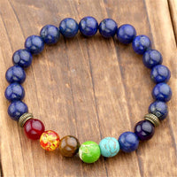 Thumbnail for Lapis Lazuli Stone  7 Chakra Bracelet