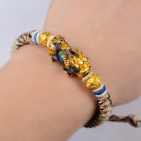 Thumbnail for Thermochromic PIXIU FENG SHUI ABUNDANCE Attracting Rope Bracelet