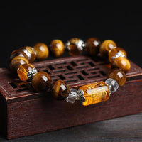 Thumbnail for Citrine Stone & Golden Tiger Eye 'GOD of WEALTH' Bracelet