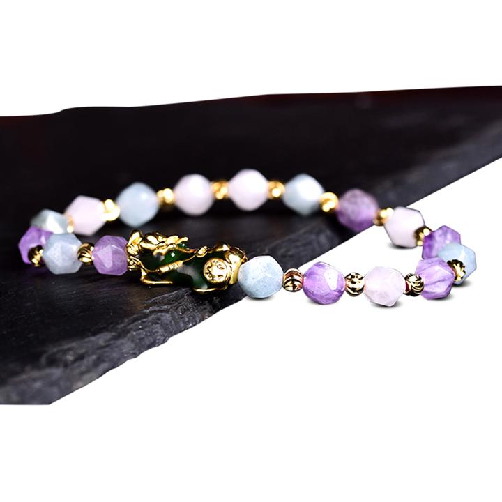 Wealth Pixiu Natural Amethyst Bracelet