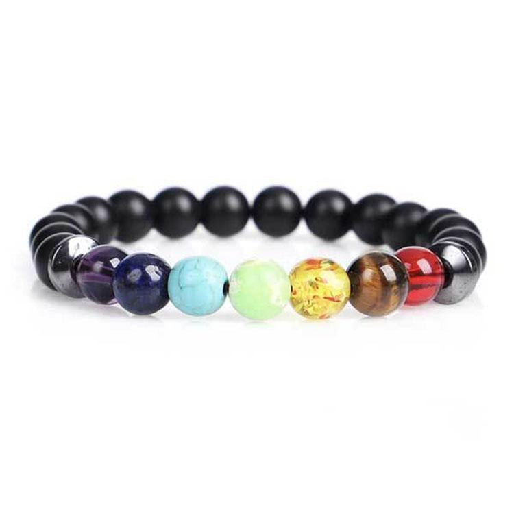 Hematite 7 Chakra Bracelet Set