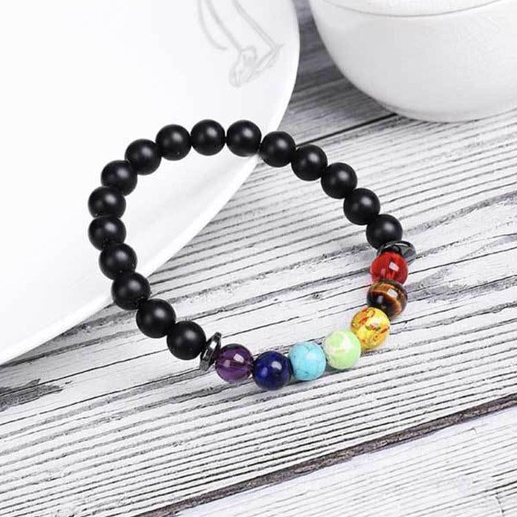 Hematite 7 Chakra Bracelet Set