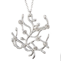 Thumbnail for Belle's Rhinestone Rose Tree Pendant Necklace