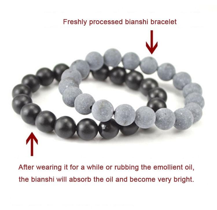 UNISEX Bianshi Stone ( Black Jade ) HEALTH GIVING Bracelet