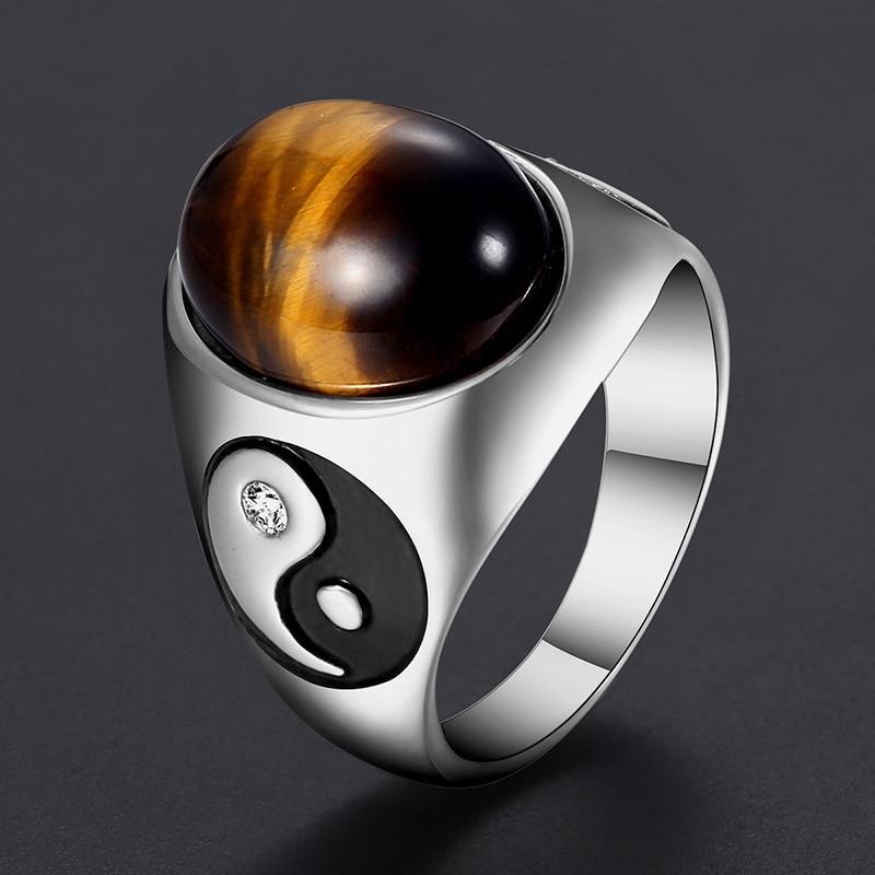 Men's Ying & Yang Tiger Eye PROTECTION Ring