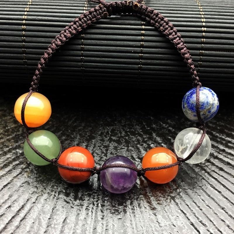 Big Bead 7  CHAKRA & REIKI  Natural Stone Bracelet