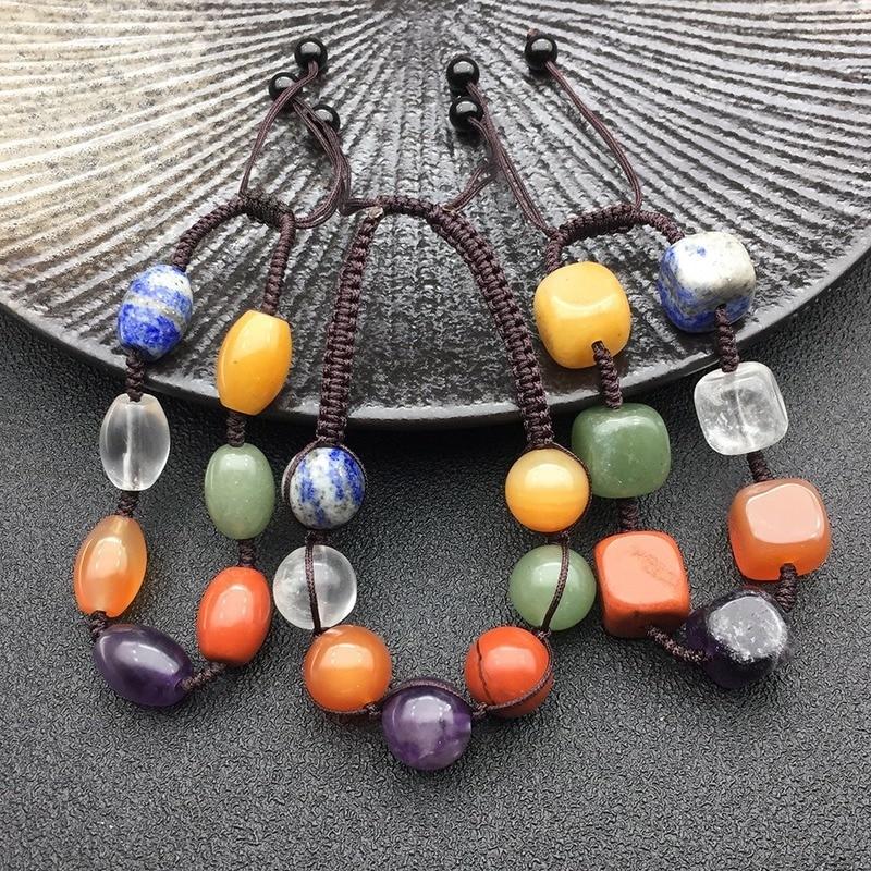 Big Bead 7  CHAKRA & REIKI  Natural Stone Bracelet