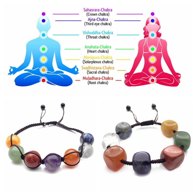 Big Bead 7  CHAKRA & REIKI  Natural Stone Bracelet