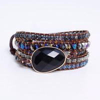 Thumbnail for Black Onyx HEALING & GROUNDING 5 Tier Wrap Bracelet- IN STOCK USA