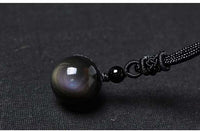 Thumbnail for Black Rainbow Eye Obsidian Necklace