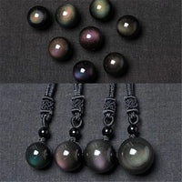 Thumbnail for Black Rainbow Eye Obsidian Necklace