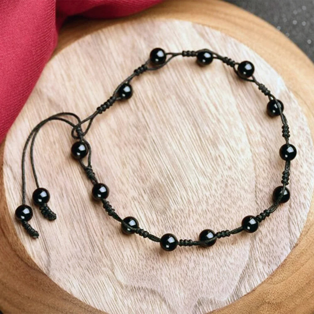 Black Obsidian Healing Anklet