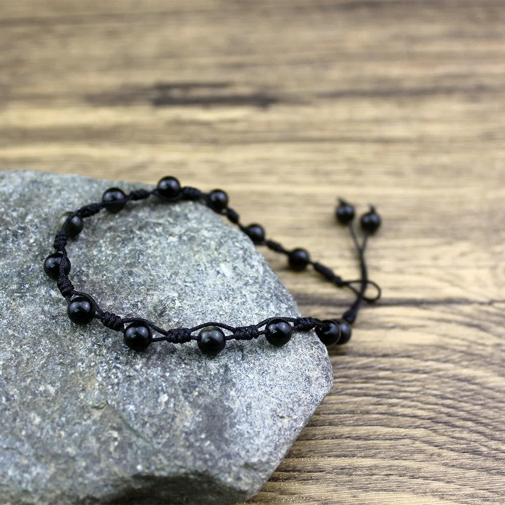 Black Obsidian Healing Anklet