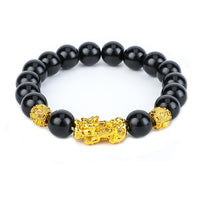 Thumbnail for Feng Shui Black Obsidian Pixiu Wealth Bracelet