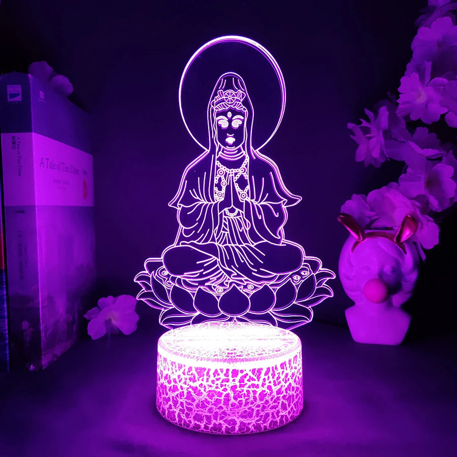 Relaxing Buddha LED Lamp