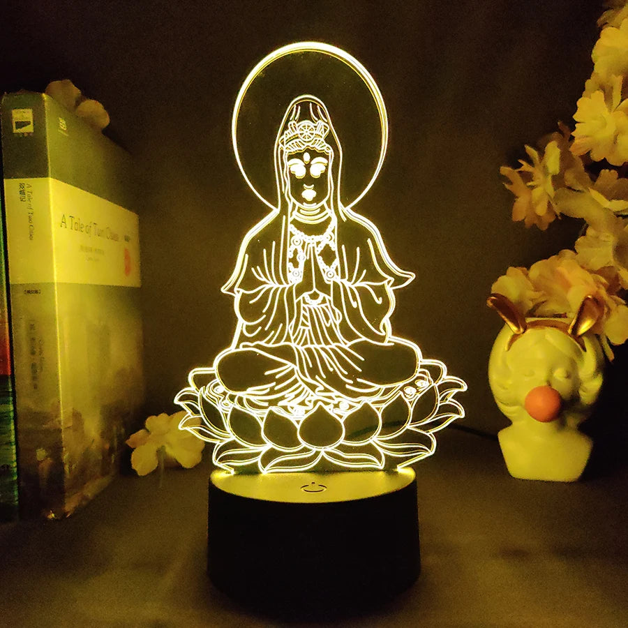 Relaxing Buddha LED Lamp