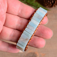 Thumbnail for Bohemia Amazonite  Leather Wrap Bracelet