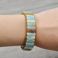 Thumbnail for Bohemia Amazonite  Leather Wrap Bracelet