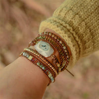 Thumbnail for Moonlight Goddess Agate Wrap Bracelet