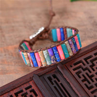 Thumbnail for Boho Tube Shape Natural Stone Beaded Wrap Bracelet