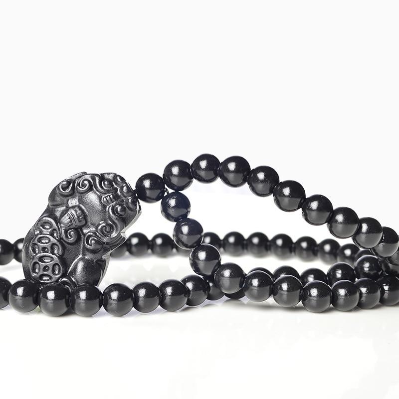 Black Jade / Bianshi ' Stone of Life ' THERAPEUTIC Pixiu Necklace