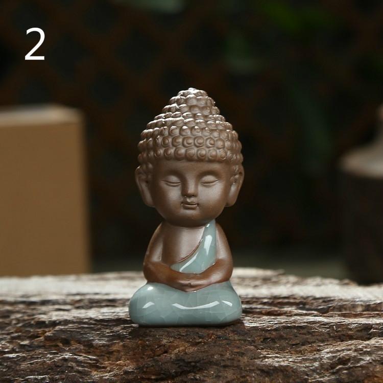 Glazed Buddha Tea Pet Cute Figurine