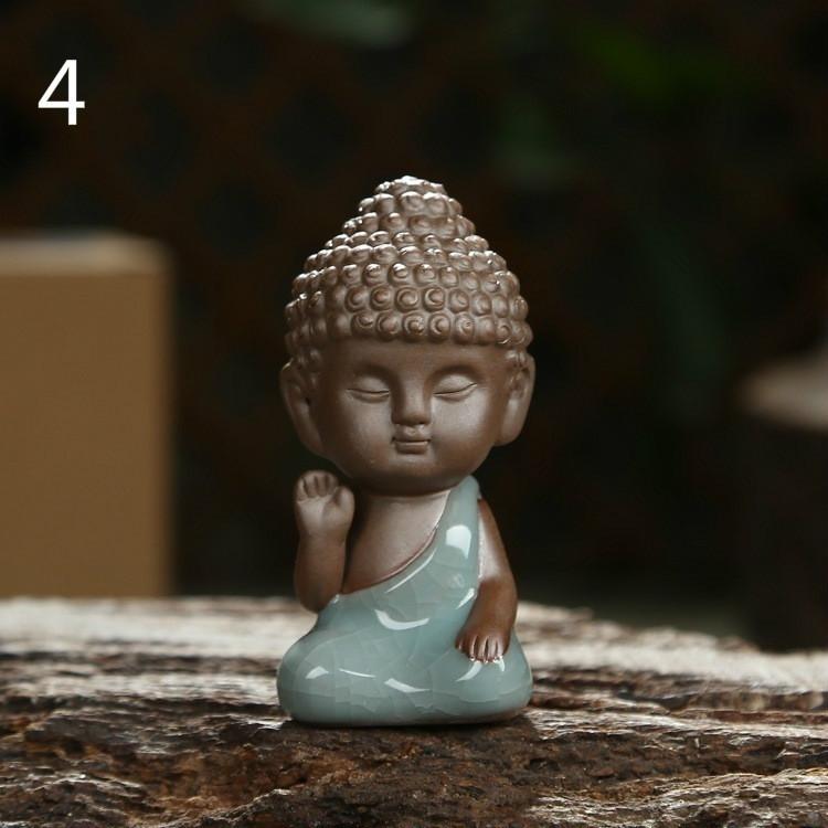 Glazed Buddha Tea Pet Cute Figurine