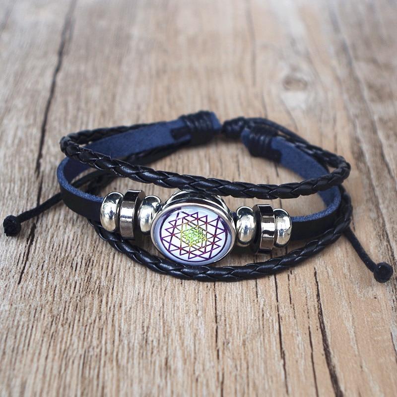 Sacred Geometry  Sri Yantra Multi-layer Bracelet