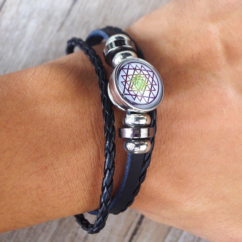 Sacred Geometry  Sri Yantra Multi-layer Bracelet