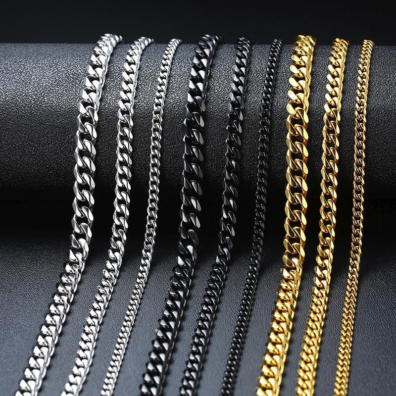 Men's Stainless Steel CUBAN LINK Chain Necklace