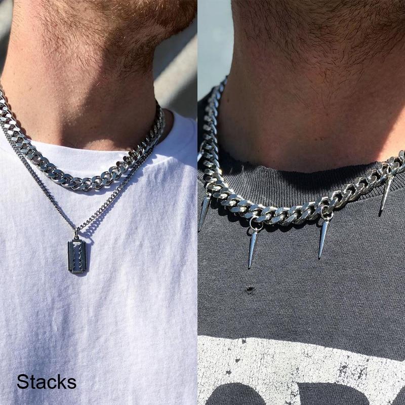 Men's Stainless Steel CUBAN LINK Chain Necklace