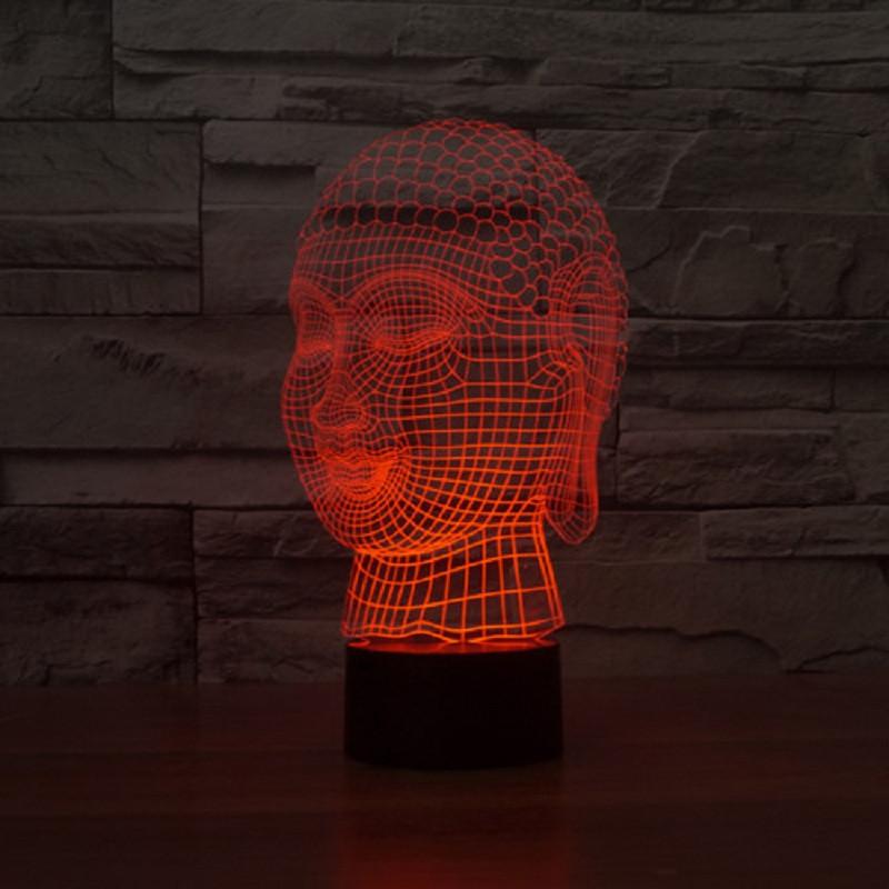 3D Hologram Effect Buddha LED Lamp