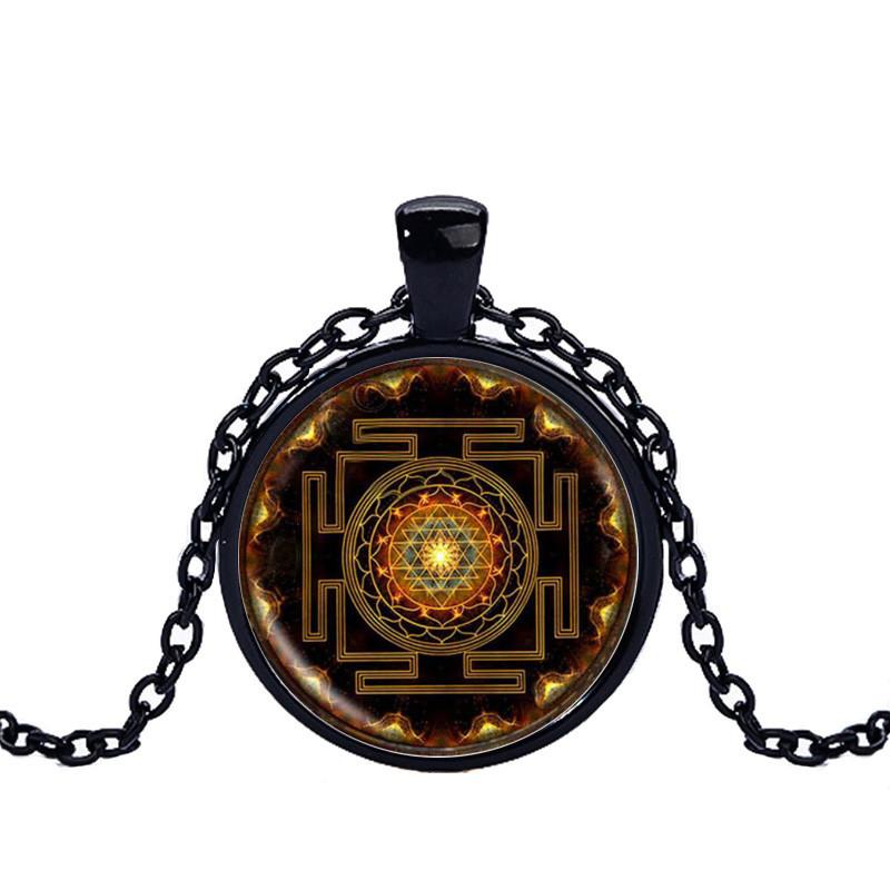 Sacred Sri Yantra Necklace Pendant- 4 Color Choices